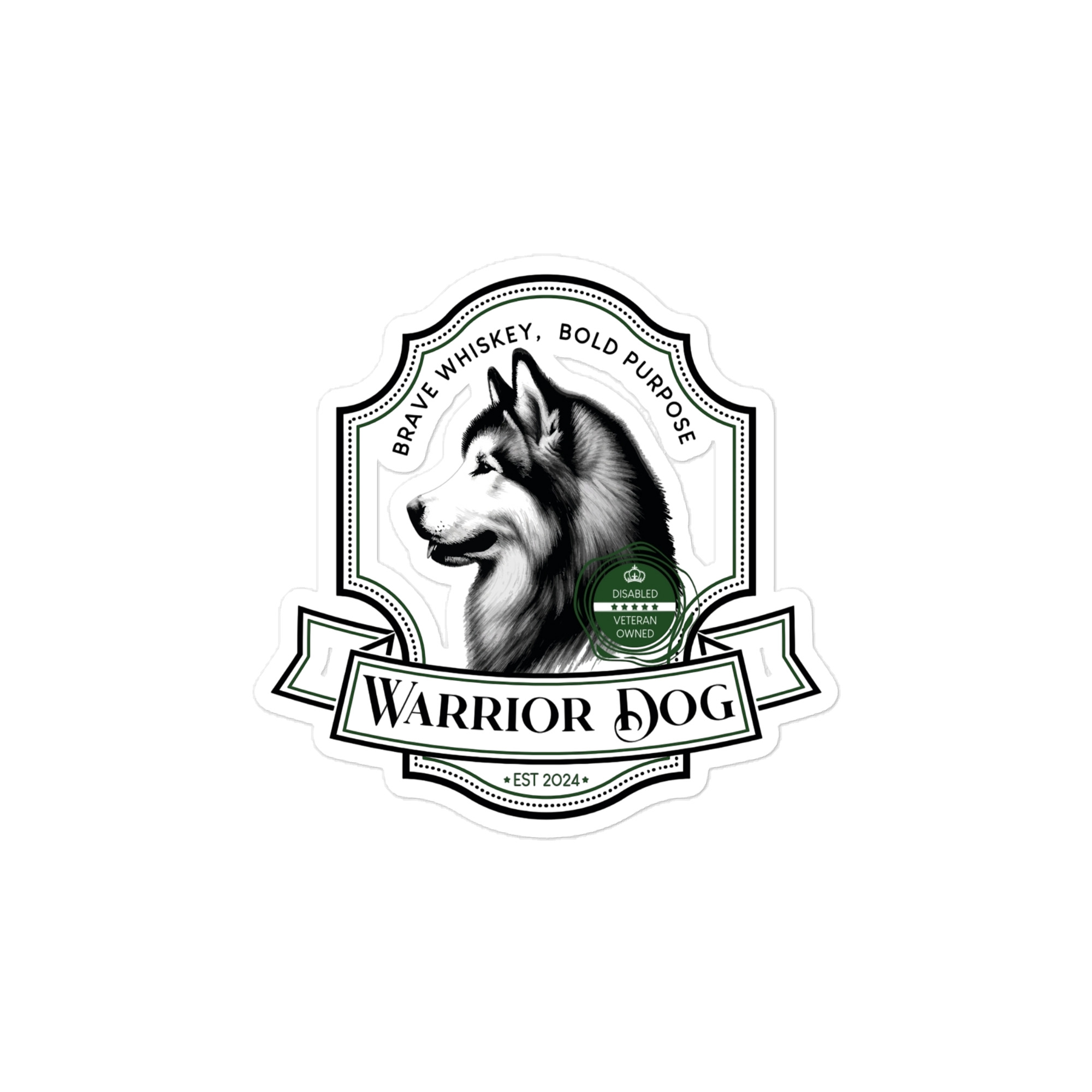 Warrior Dog Sticker - Image 2